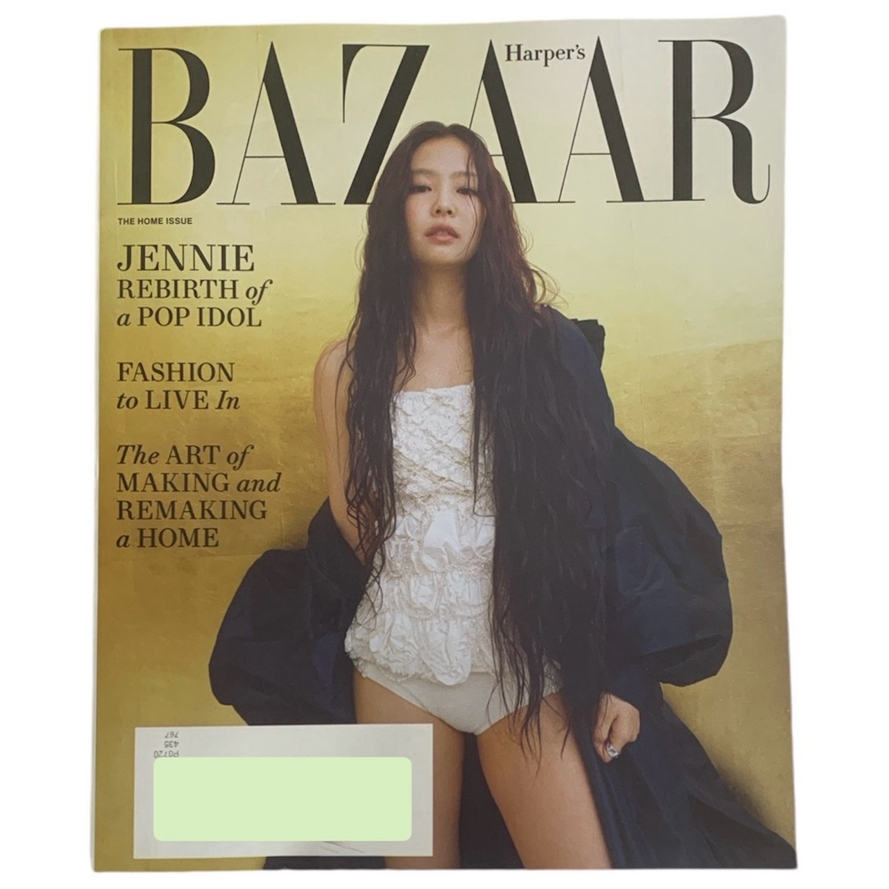 Harpers Bazaar Magazine October 2024 JENNIE BLACKPINK Pop Idol Fashion Home